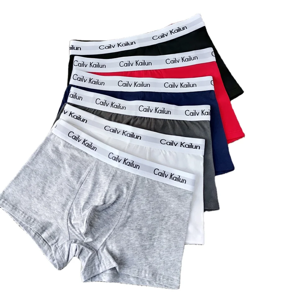 
Men Underwear Boxer Briefs Mens Comfortable Boxer Briefs Jacquard Elastic Waistband Anti Bacterial 
