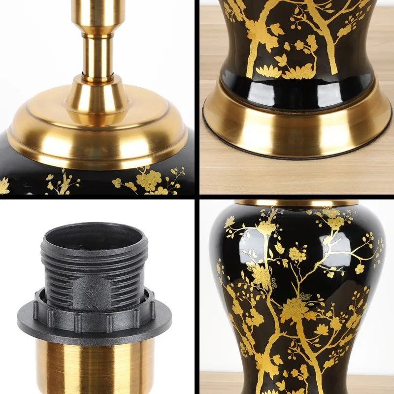 lights for home hotel villa room decoration side table lamp ceramic vase table lamp