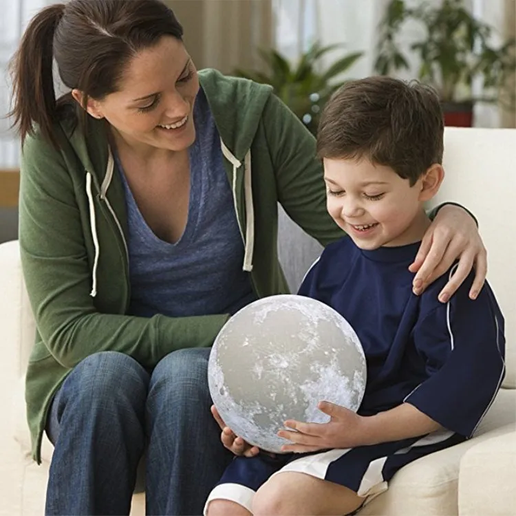 wholesale hot selling latest sleep trainer Moon Lamp 15cm 3D Full Moon Night Light Modern LED moon lamp