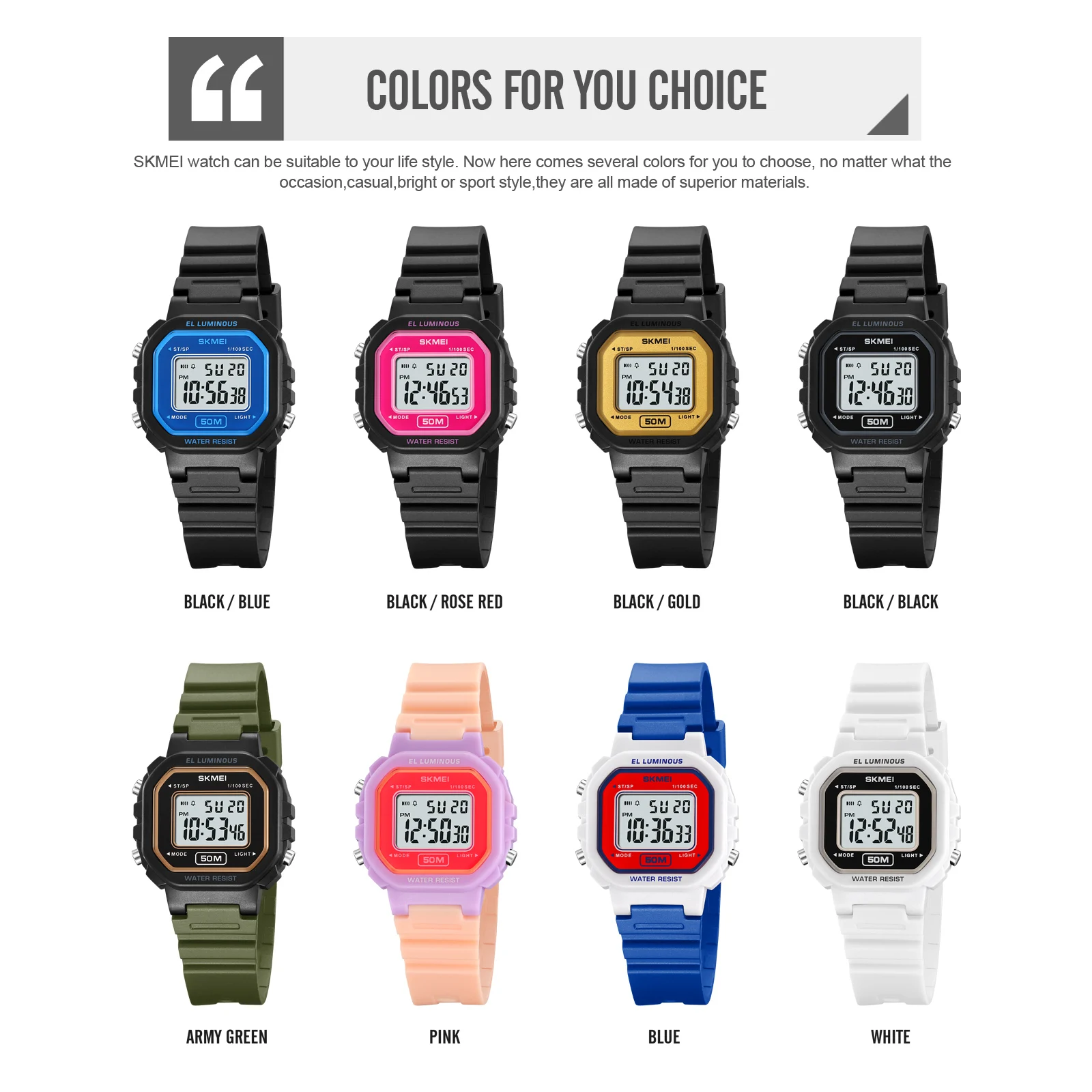 2326 digital led kids  wrist watch for kids waterproof custom children oem watch brand kids