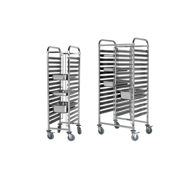 Industrial Stainless Steel Bakery Bakery Tray Trolley 9/15/18-Tier Multi Purpose Metal Bread Cooling Baking Tray