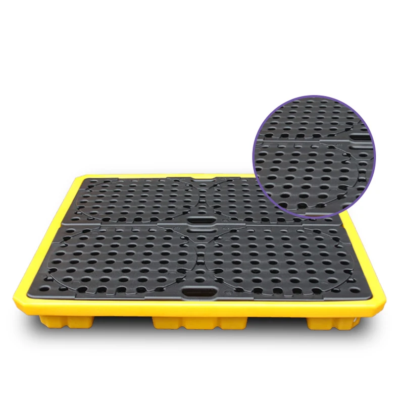 4 drum bunded spill pallet 120L  spill containment pallet Manufacturer sales for industrial Chemical Spill Control