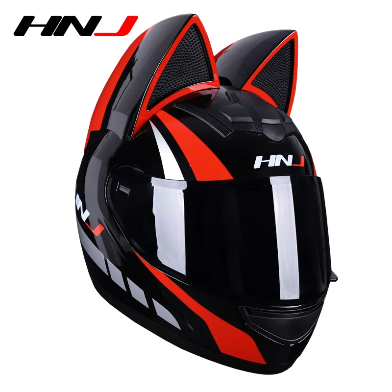 High-Strength Abs Professional Cat Ear Full Face Helmet Casco Depredador Predator Helmet Motorcycle Helmets