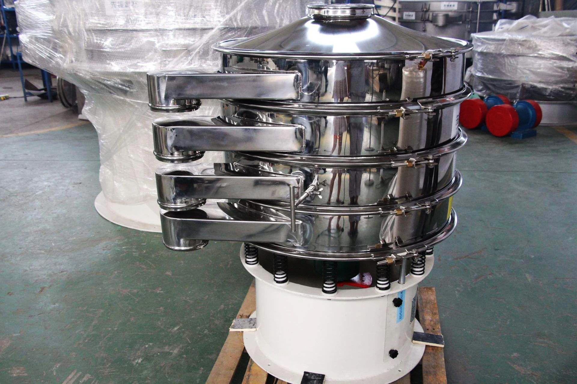 Palette sugar 600-1800mm size rotary vibrating screen for powder granule sieving