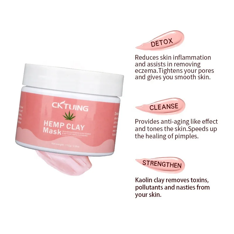 Amazon hot sale natural organic cbd jell mask hemp mud clay mask cbd face mask