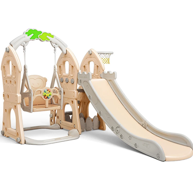 Kids Indoor Swing Set Slide Playground Children Slide Wholesale Plastic 5 Sets MIGO Bear 0-8years