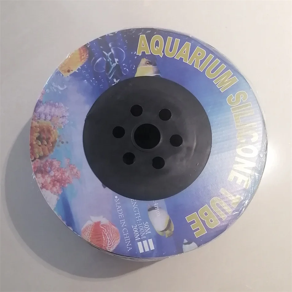 100 meters Fish Tank Soft flexible Pneumatic black Silicone  Air Hose Tube Airline Pipe Tubing Aquarium 4 6 mm 4' 6'