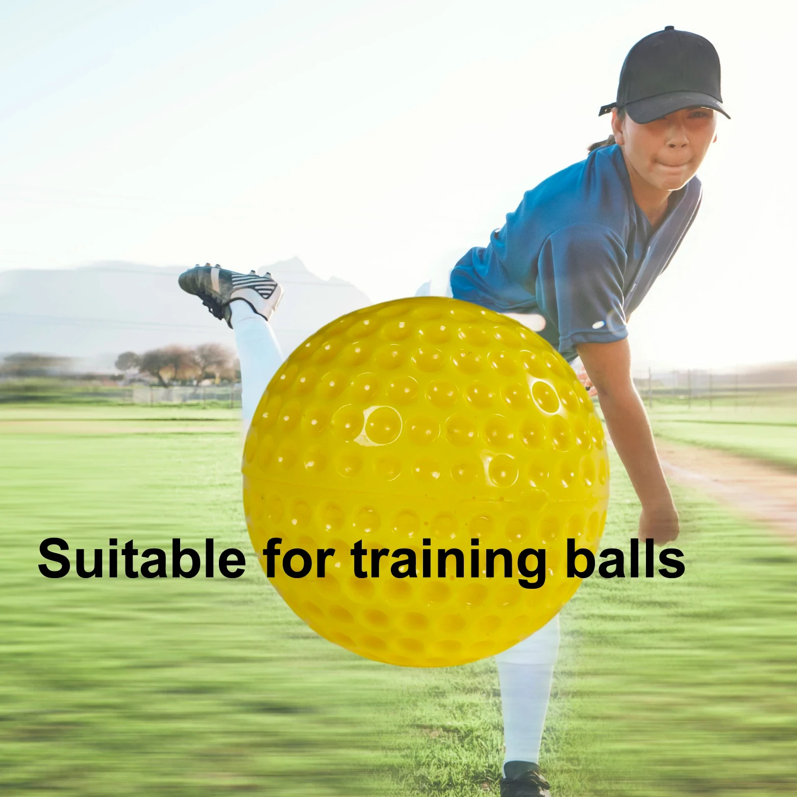 Wholesale 9inch Yellow Softball Dimpled Balls for Pithching Machine Baseball Balls Softball