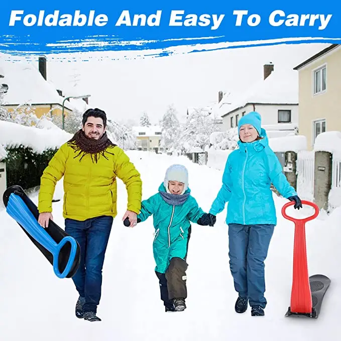 New Design Winter Outdoor Snow Hiking Toys For Kid On Snow Foldable Plastic Snow Scooter