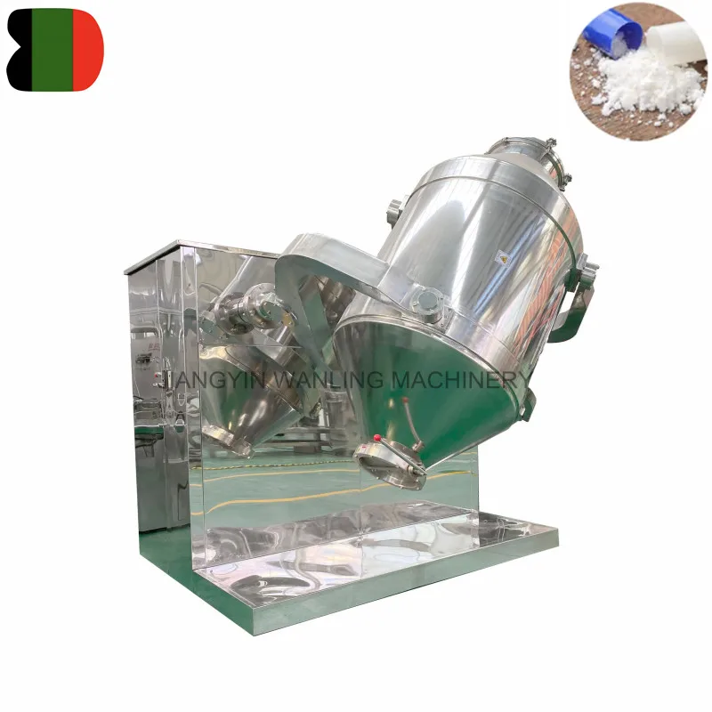 WLS industrial spice food chemical pharmaceutical powder granule 3d mixer blender mixing machine price