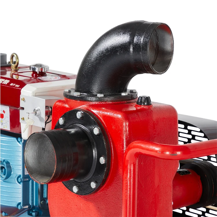 Factory Supply High Pressure Single-Cylinder Trailer Pump Diesel Sewage Self Priming Centrifugal Pump