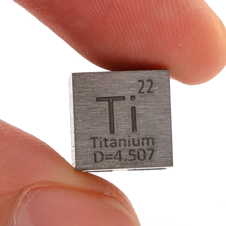 Titanium block 10mm 25.4mm titanium cube elements metal cube price per kg with laser engraving