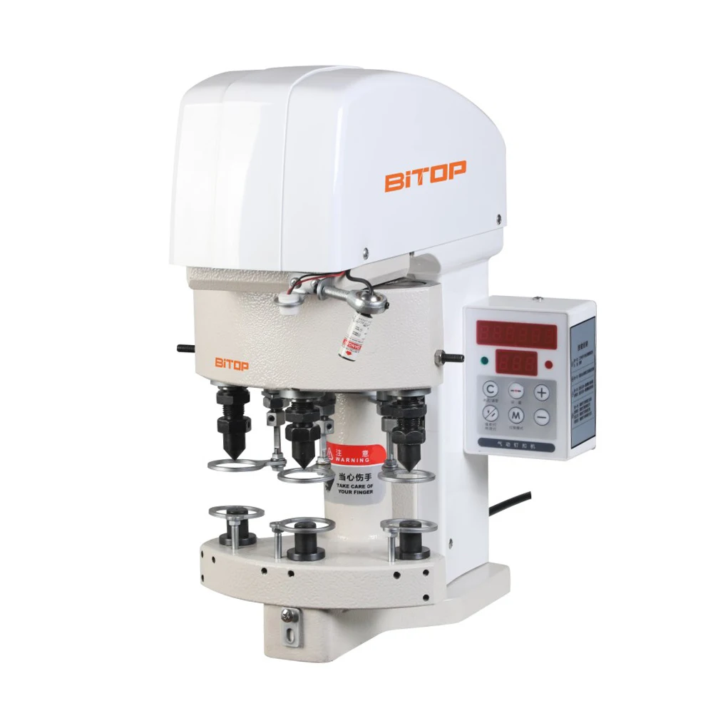 BT-3808 Industrial Pneumatic Type Three Head Snap Button Attaching Machine