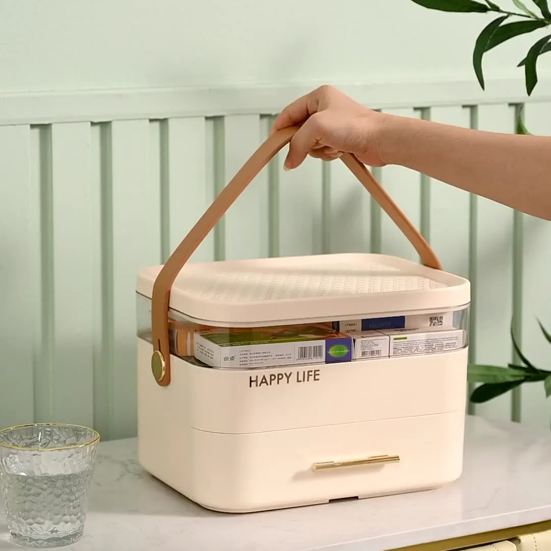 Wholesale Multi-layer Portable Medicine Cabinet Household Large Capacity Medicine Cabinet Drawer Family Medicine Storage Box