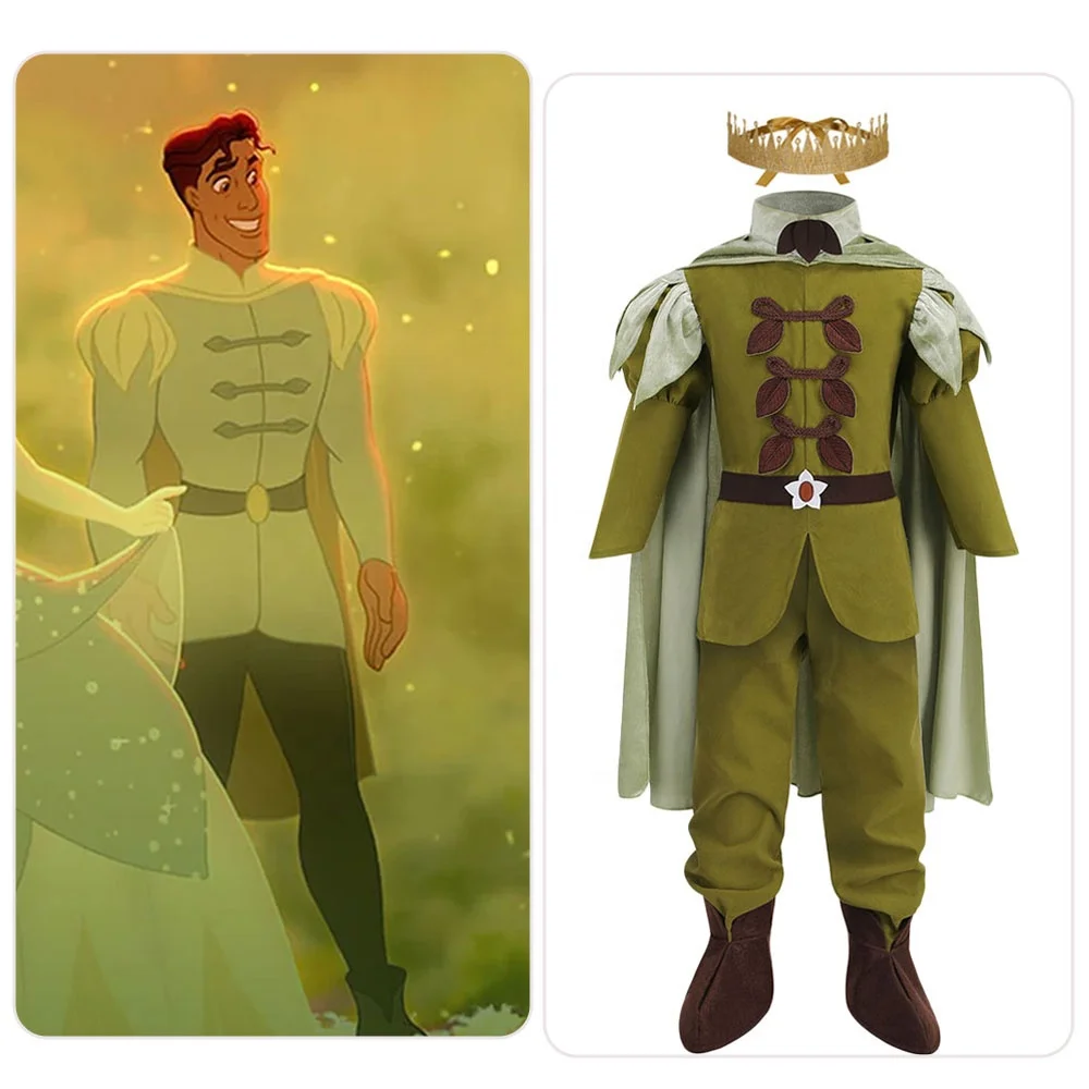 Carnival Cosplay Baby Boys Party Dress Up Outfits Halloween Frog Tiana Princess Tinker Bell Kids Naveen Prince Costumes Crown