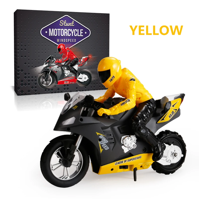 RC super long endurance beach track speed up 360 degrees in situ drift stunt show remote control motorcycle toy for kids