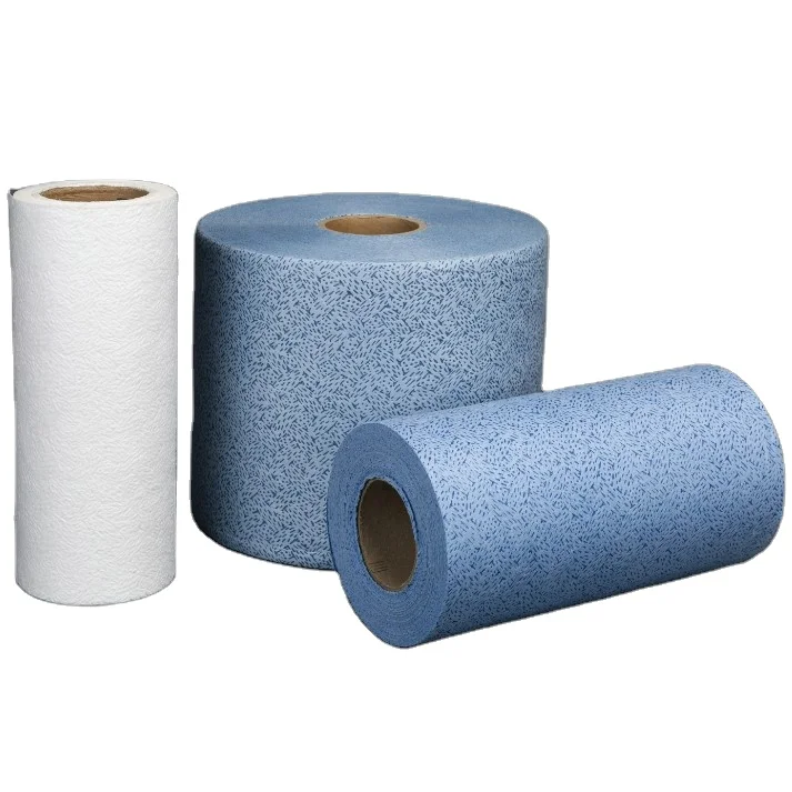 1 Ply PP Woodpulp Industrial Heavy Duty Cleaning Degreaser Wipes Jumbo Perforated Industri Wipe Roll Wipes