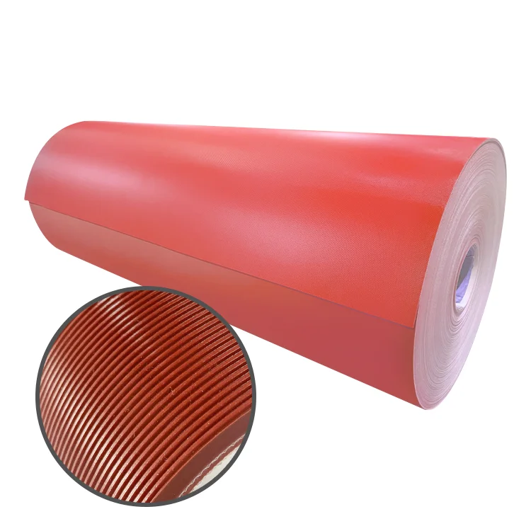 Manufacturer red stripe pattern PVC conveyor belt roll tapes