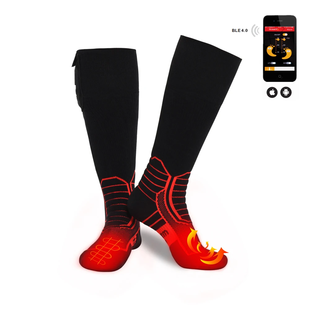 Wireless Remote electric heated socks,Remote warm electric socks winter Powered battery operated heated socks for Ski