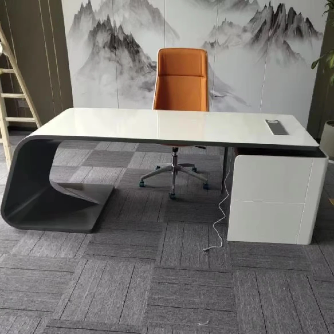 Lacquered boss desk President desk single fashion large class table simple modern manager desk supervisor table