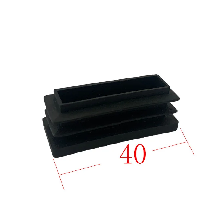 Customized Plastic Accessories Rectangular tube plug China Supplier Plastic Cover Plastic Products for the Equipment&Furniture