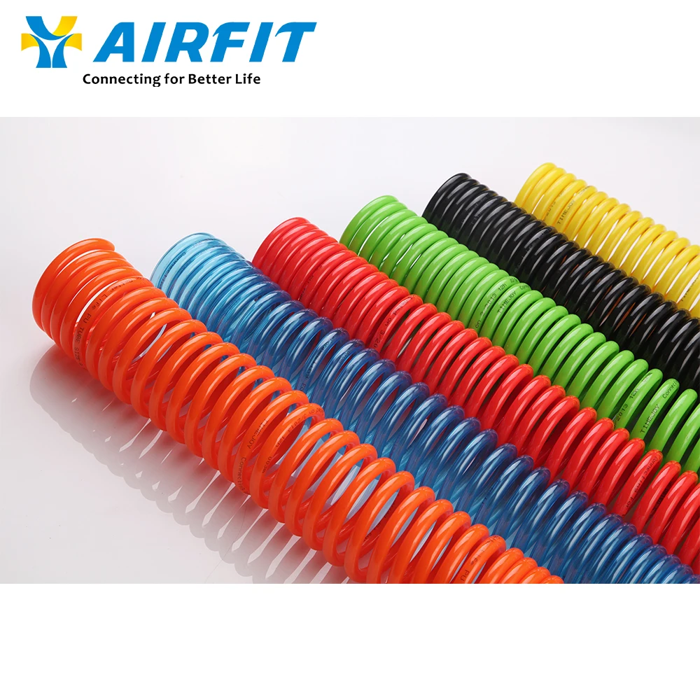 Пневматические детали Airfit из полиуретана, устойчивые к атмосферным воздействиям, полиуретановая трубка, гибкий пружинный шланг из полиуретана