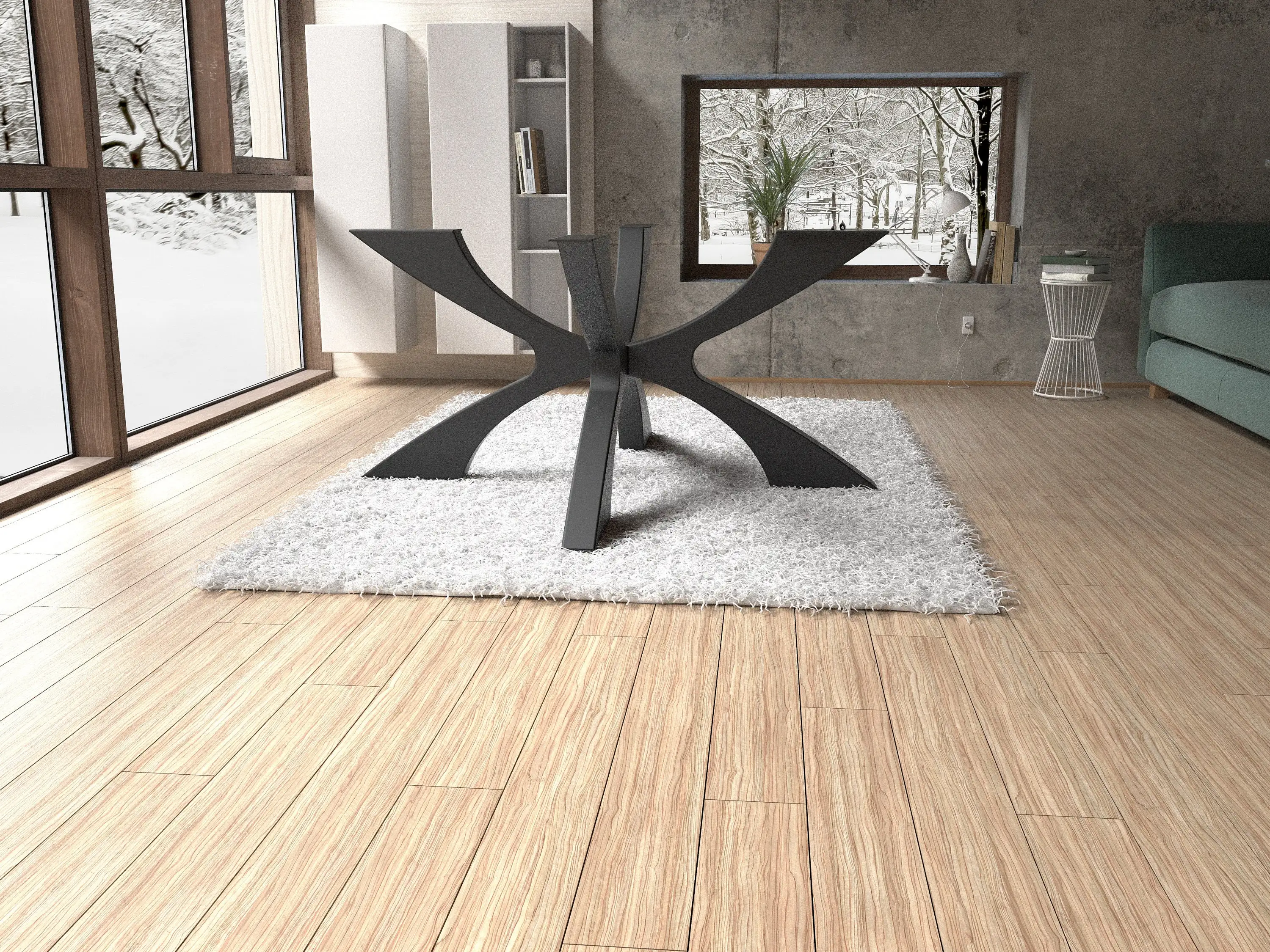 Unique Round Spider X Shape Metal Table Base Rectangular Spider Shaped Dining Table Legs Heavy-duty Metal Base