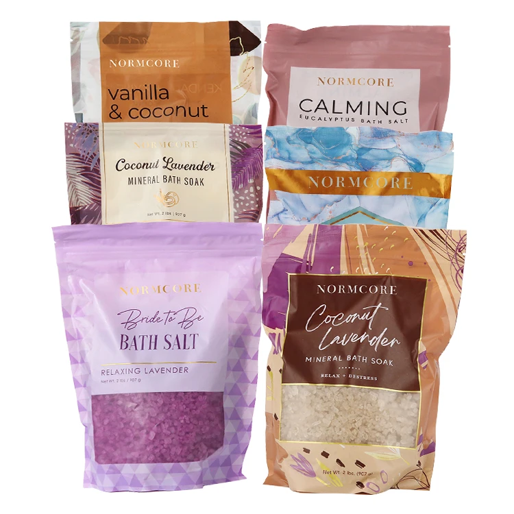 OEM Wholesale Luxury Private Label Natural Organic Vegan Bath Soak Salt Aromatherapy Epsom Bath Salt with Flowers