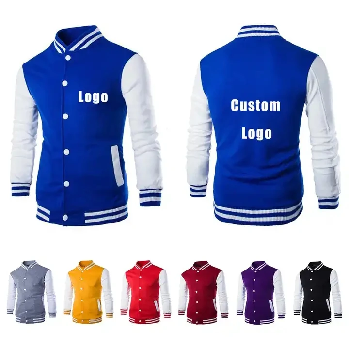wholesale high quality blank varsity jackets custom men baseball jacket varsity jacket for men