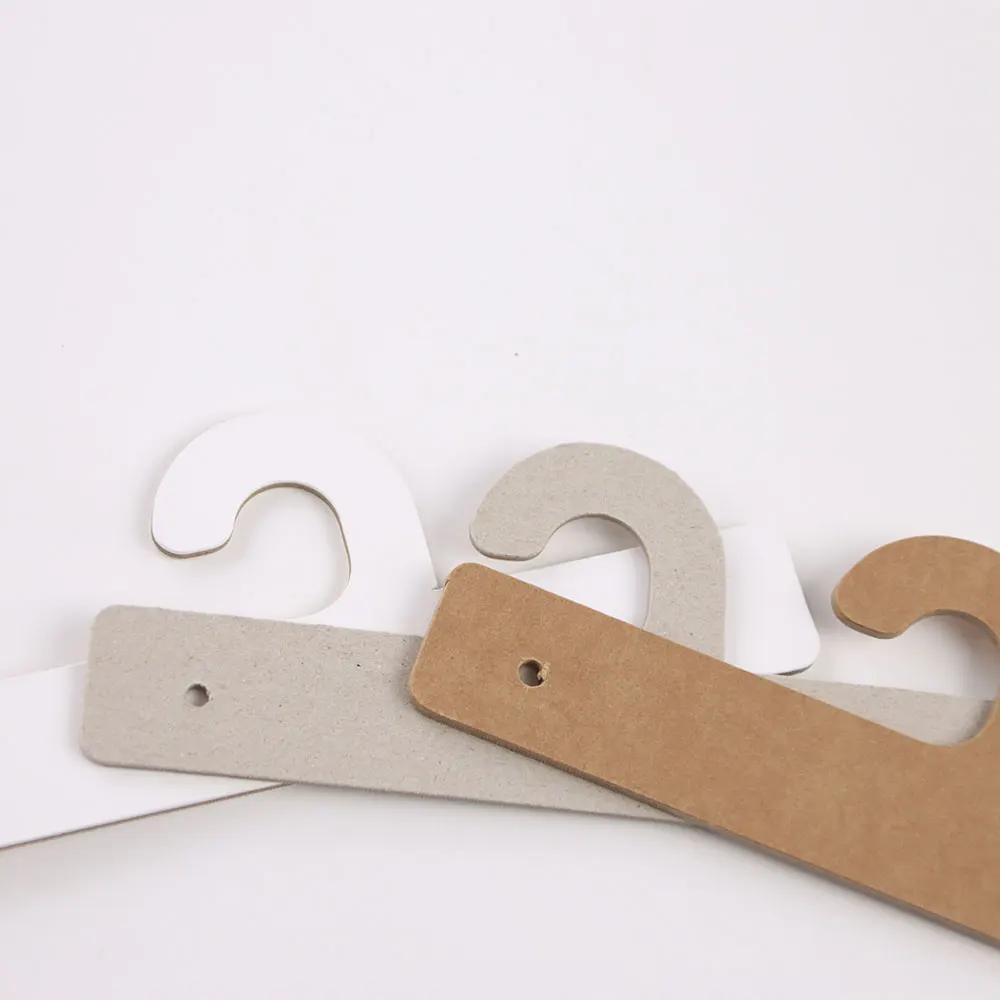 Custom logo retail degradable natural cardboard paper scarf hanger factory recycled cardboard display bandana hanger