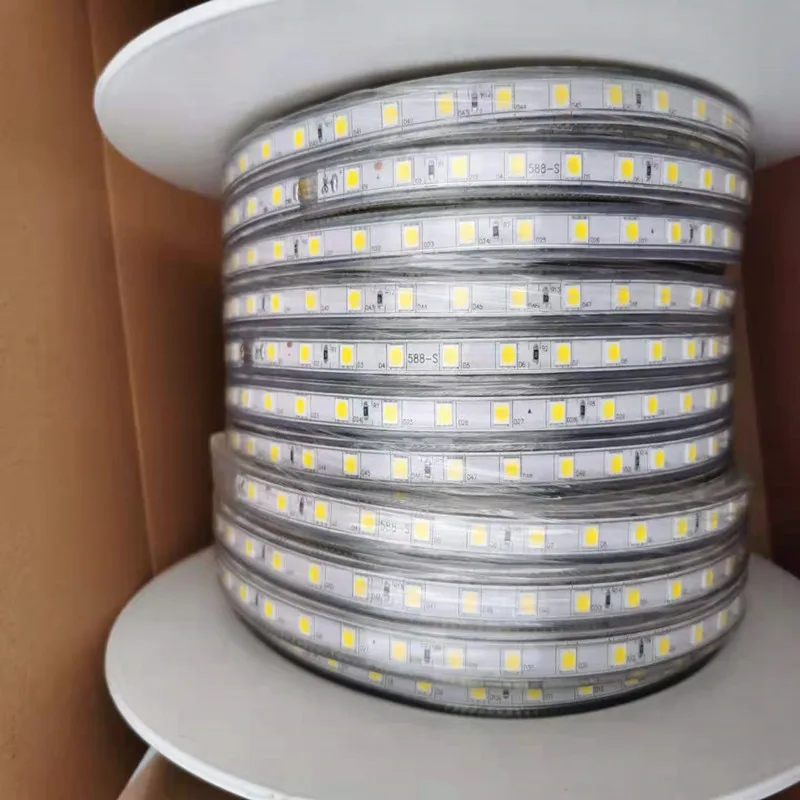GMXX070 72leds/m 220v led strip 5050 11MM IP65 SMD Flexible Tape Light LED Strip light led 50 100 meters rgb strip led lights
