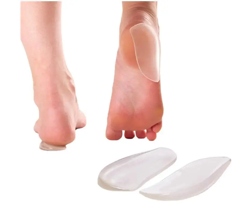 Medial & Lateral Heel Wedge Silicone Insoles,Supination & Pronation Corrective Adhesive Shoe Inserts for Foot Alignment,Bow Legs