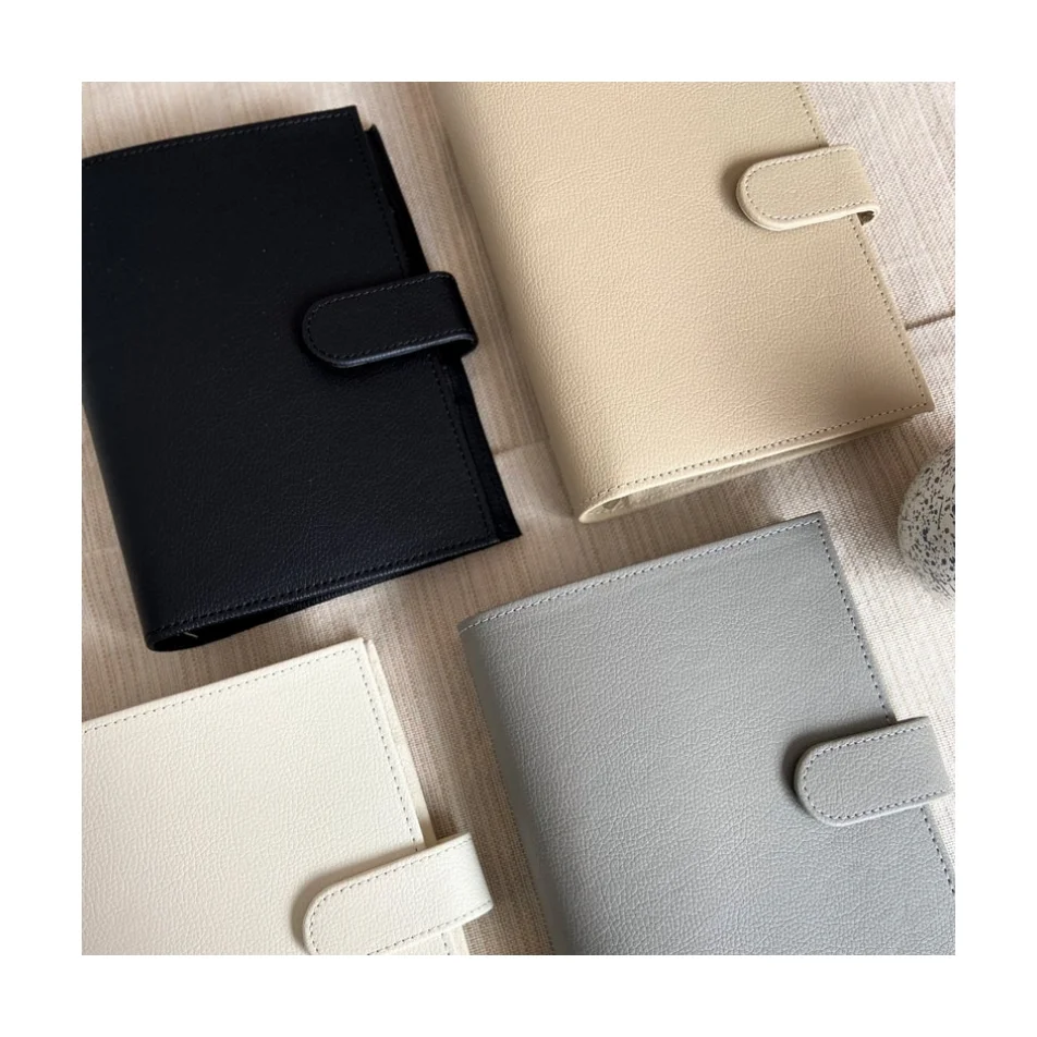 Pebbled Pink Pu Leather Zipper Pocket Envelopes a6 a7 budget Cash Binder Wallet