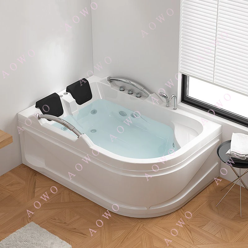 AOWO spa bathtub  smart soaking tub 2 person acrylic corner free standing bathtubs whirlpools yacuzzi massage hot tub
