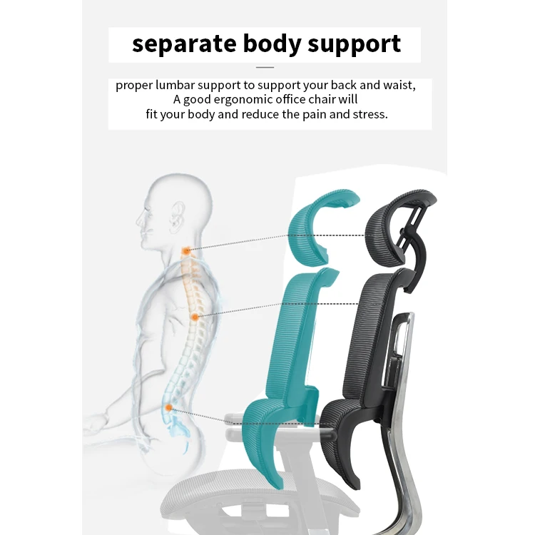 Reclining ergonomic chair adjustable height full mesh black frame swivel office chair