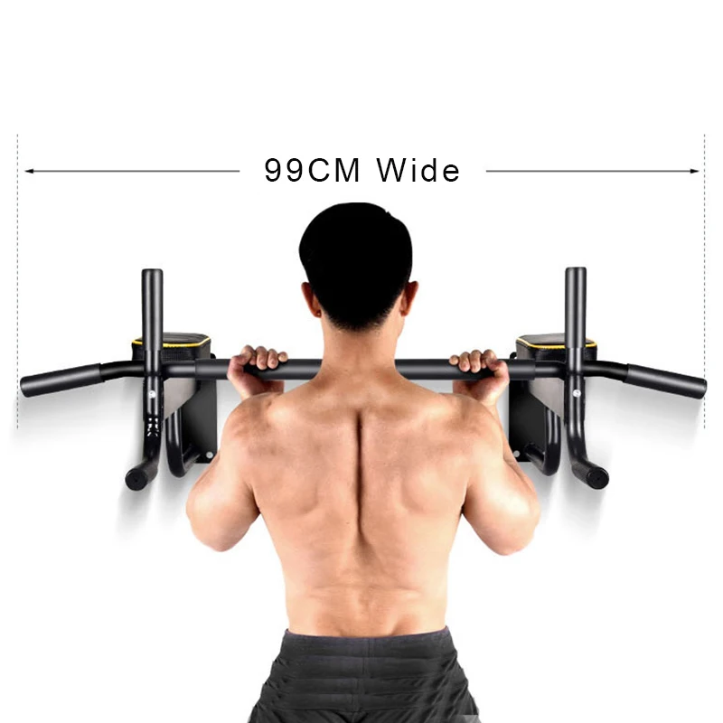 
Multifunctional Wall Mount Pull Up Bar Home Exercise Equipment Wall Mounted Chin Up Bar Foam Leg LIft Wide Grip Pull Up Bar 