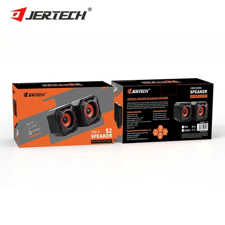 JERTECH S2 Wired Line Array Square Small Speakers Music Sound Speaker Anything Car Karaoke Subwoofer Mini Speaker