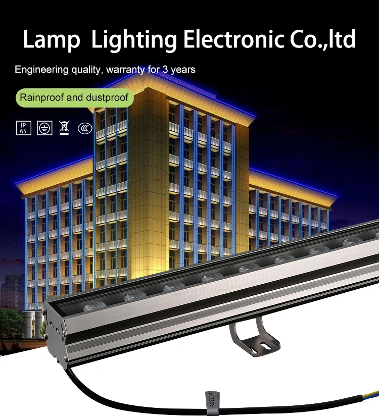  Светодиодный линейный настенный светильник Rgb Dmx Ip65 уличный Прозрачный светящийся лампа для корпуса автомобиля элемент питания строительное освещение Evo