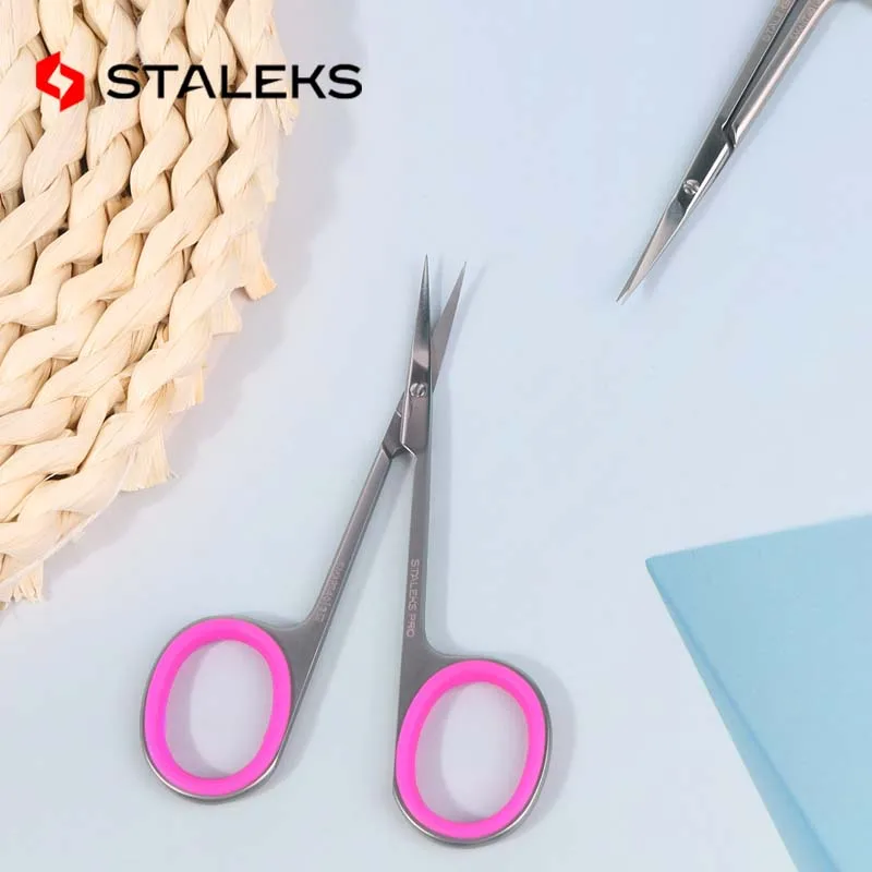 staleks European Russian style dead skin scissors curved tip scissors Stainless Steel Barb nail tools