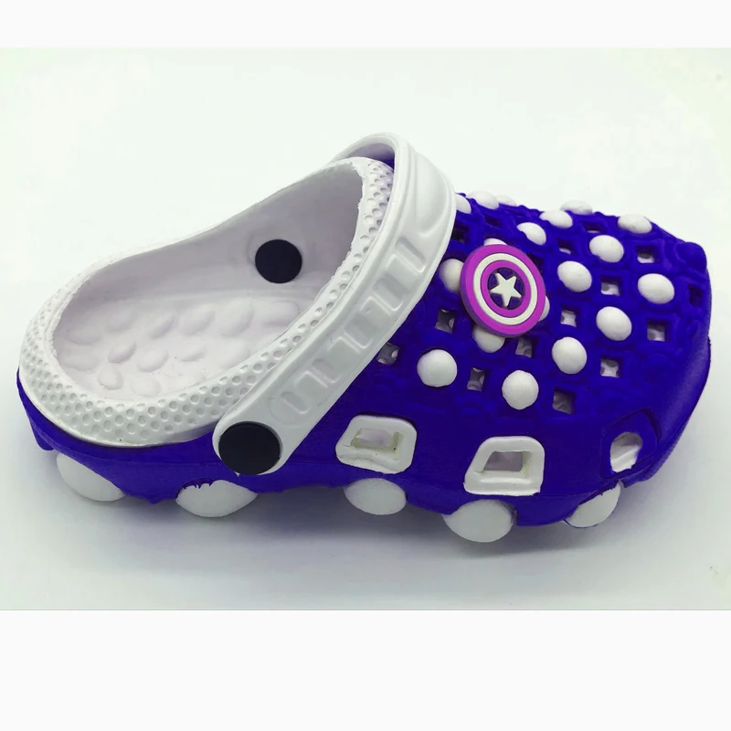 2021 wholesale new stylish kids classic summer beach outdoor garden shoes  cute  eva sandals double colors flat clogs