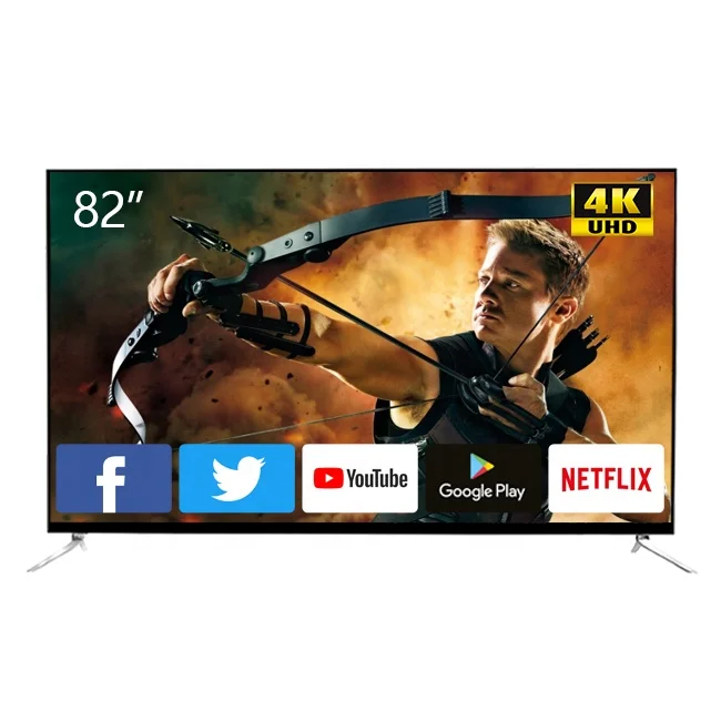 Tv Set 82 Inch Smart Uhd 4K Flat Screen Led Televisions 2G 16G