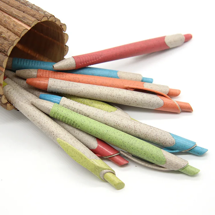 Eco Friendly Pens Full Pen Body Wheat Straw Pen Eco Friendly Products for Promotional Gift Use