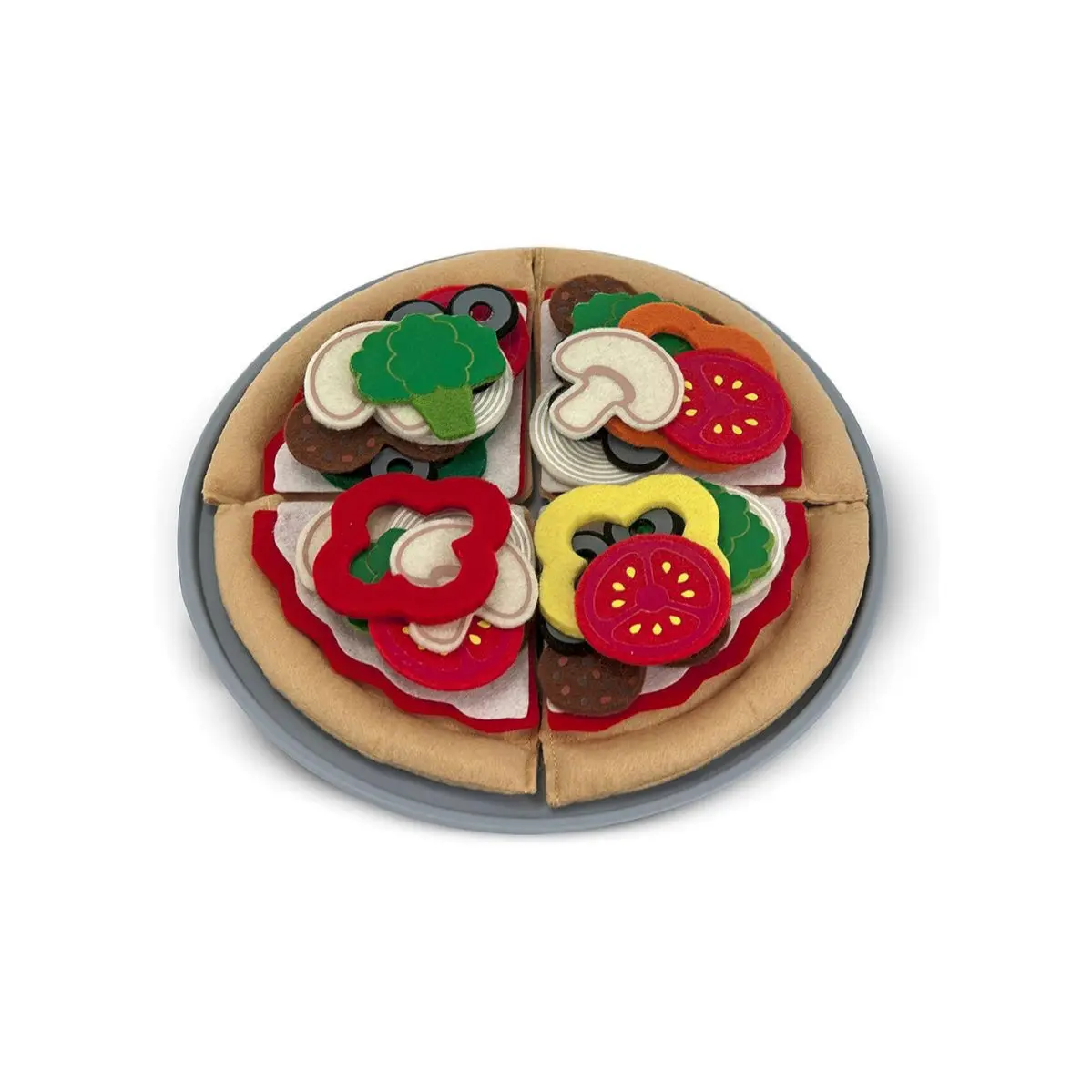 2024 new style.Pretend Play Pizza, Felt Pizza Toy For Toddlers And Kids Ages 2 ,Felt Pizza Play Set For Kids Kitchen