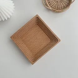 Nordic Wave Wooden Tray Natural Beech Wooden Plate Food coffee bread wooden trays serving