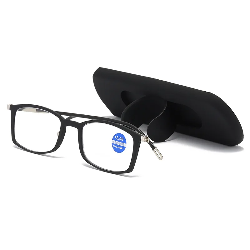 Square Reading Glasses blue light blocking Ultra-thin Paper Mobile Phone Holder computer eyeglasses readers