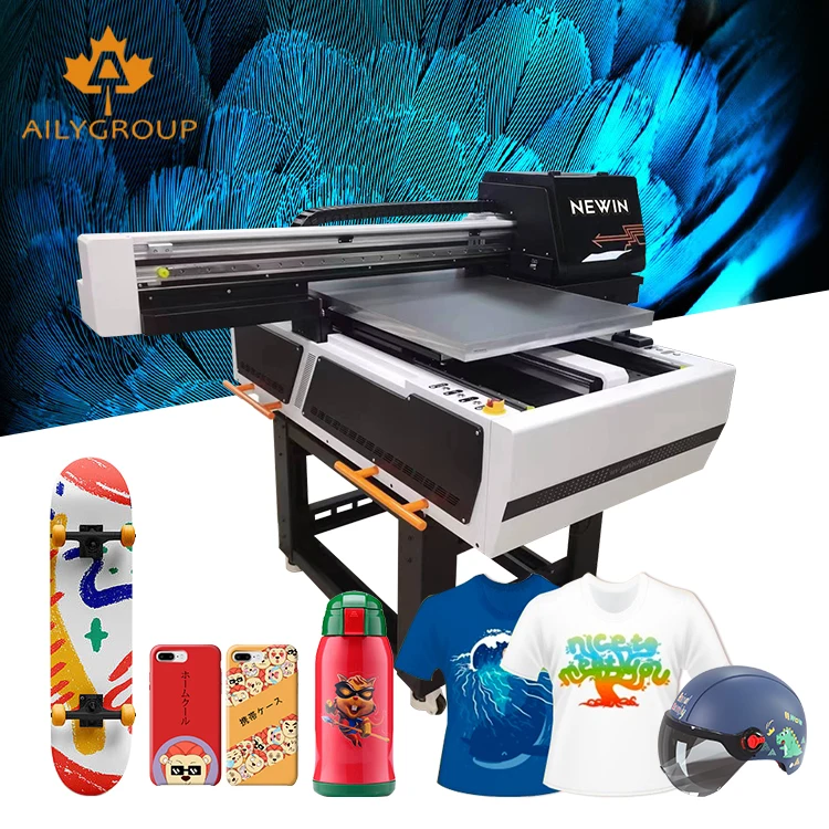 NEWIN Machine Mini Inkjet Led Price Uv Digital Flatbed Printer With Cylinder Printing For Bottle