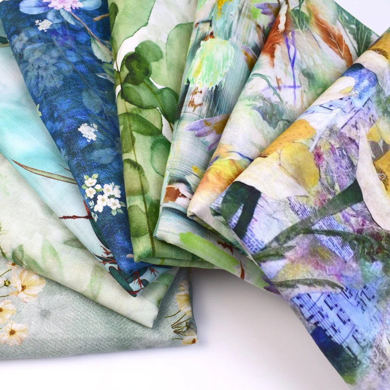 21*21s/52*53 Custom digital printing 21S 102GSM 100% Pure Linen Soft Fabric Textile