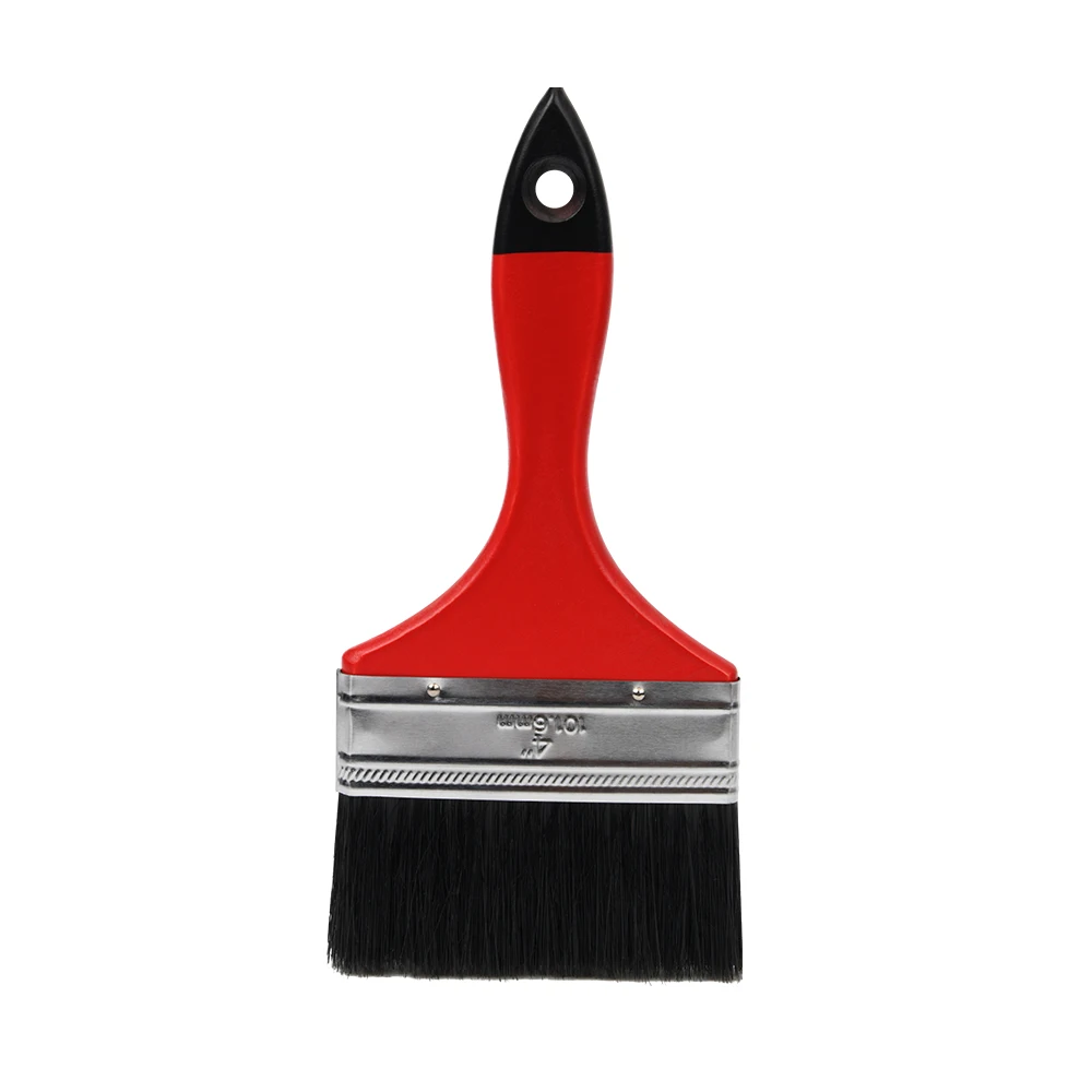 Wholesale cheap price black bristle mixed with filament wooden Handle paint brush