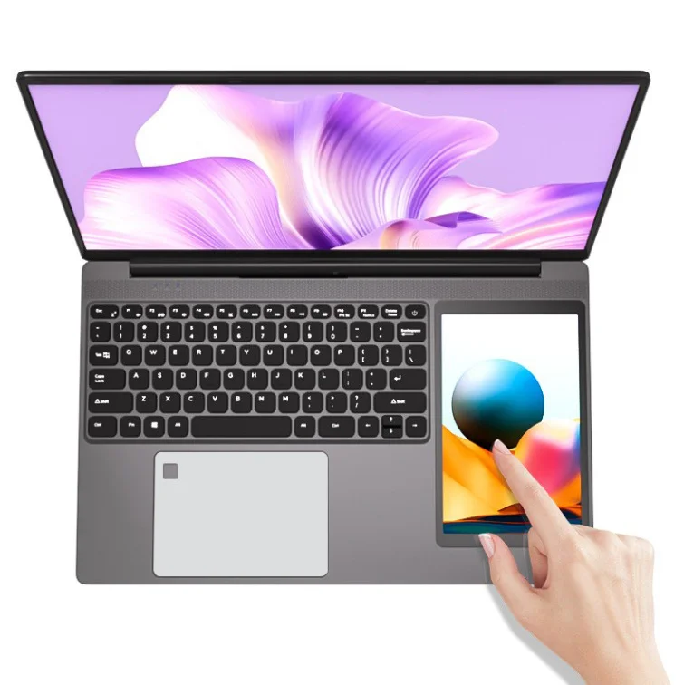 Dual Screen Laptop PC Brand New 15.6 Inch + 7 Inch Touch Screen Laptops Intel Celeron N100 32GB+2TB Business Computer Student PC