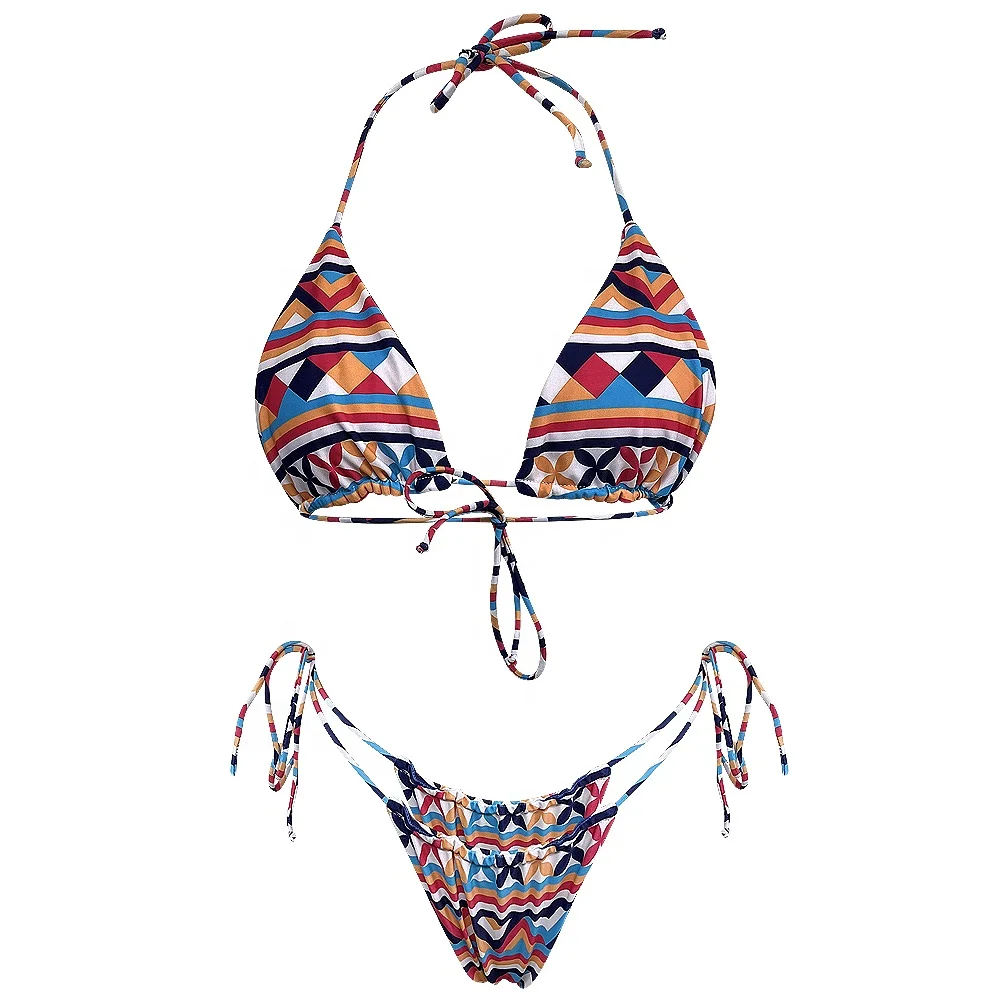New Arrivals 2024 Summer Swimwear Three Piece Women  Dress Self-tying Adjustable Bikini Set Swimsuit